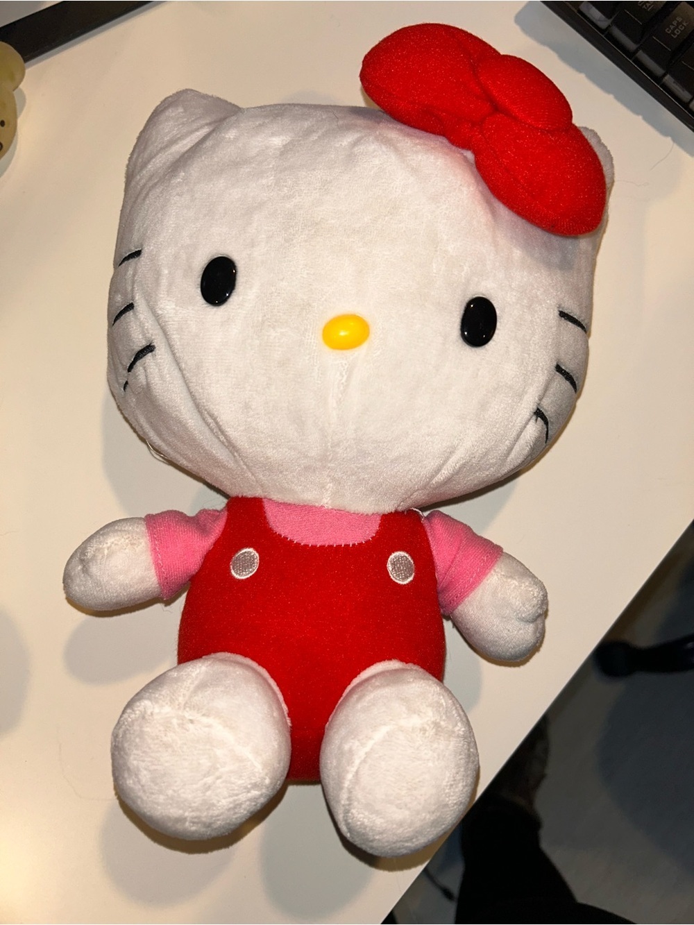 Hello Kitty White, Red & Pink Plush Doll with Red Bow